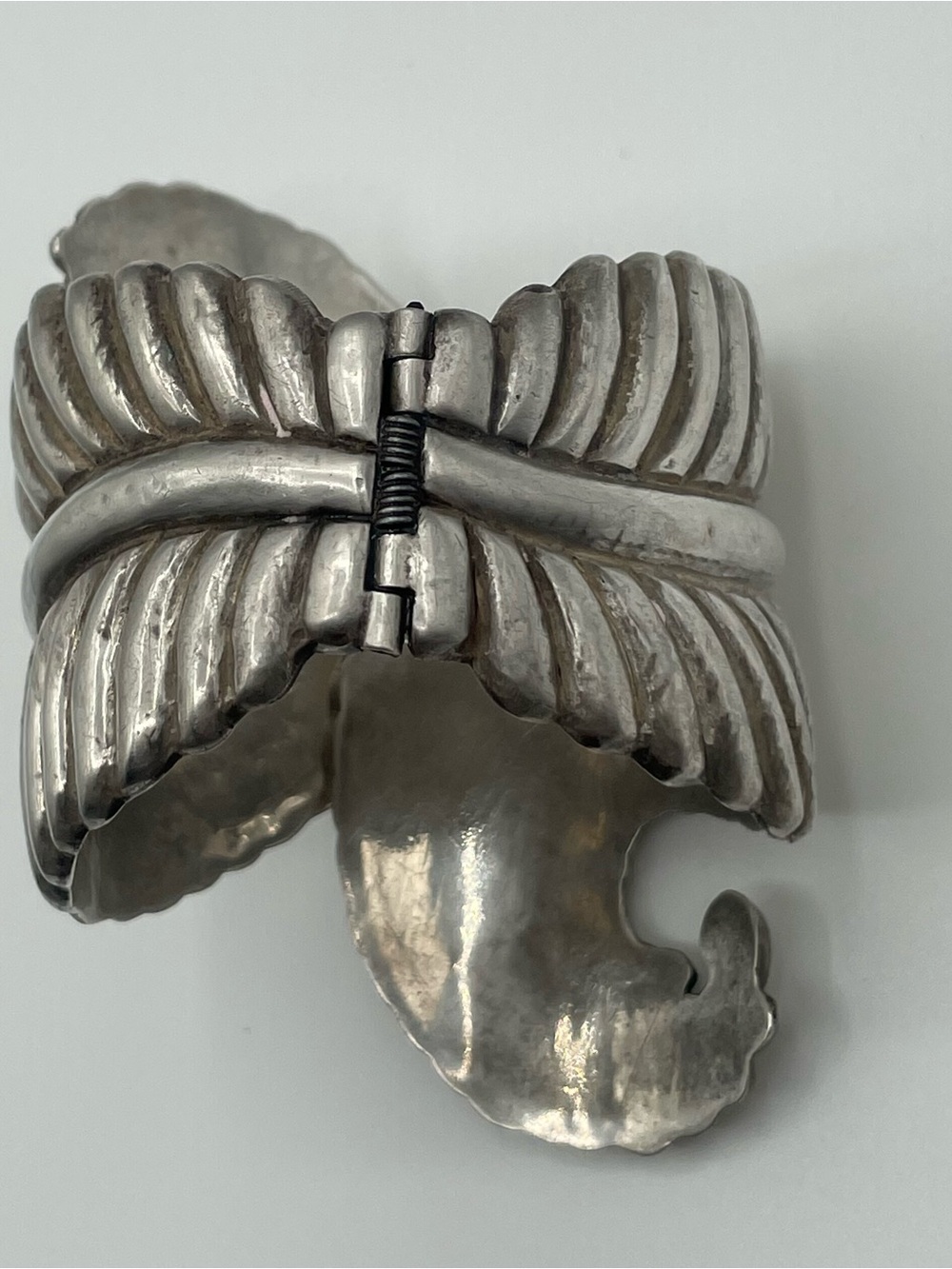 Taxco Sculpted Scroll Cuff Bracelet - Silver - Picture 2 of 7